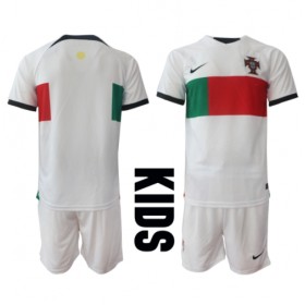 Portugal Borta Kläder Barn VM 2022 Kortärmad (+ Korta byxor)